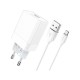 Зарядное устройство BOROFONE BA47A Mighty speed single port QC3.0 3A + Type-C cable White (BA47AMW)