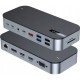 Концентратор Choetech USB-C 15-in-1 HDMI/PD/CR/LAN/USB-A/USB-C/AUX/VGA/DP (HUB-M52-GY)