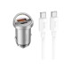 Зарядное устройство HOCO NZ10 Handy USB-A/Type-C Silver (6942007601849)