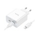 Зарядное устройство HOCO C108A charger set (C to iP) White (6931474784445)