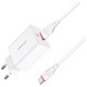 Зарядное устройство BOROFONE BA21A Long journey single port QC3.0 charger set (Type-C) White (BA21ACW)