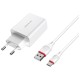 Зарядний пристрій BOROFONE BA21A Long journey single port QC3.0 charger set (Type-C) White (BA21ACW)