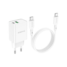 Зарядний пристрій BOROFONE BA69A charger set (Type-C to Type-C) White (BA69ACCW)