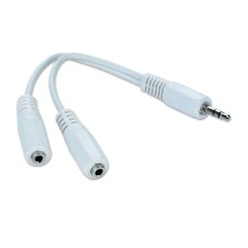 Кабель мультимедийный Jack 3.5mm папа/2xJack 3.5mm мама 0.1m Cablexpert (CCA-415W)