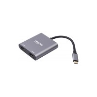 Переходник Maxxter USB-C to 2 HDMI 2 display (V-CM-2HDMI)