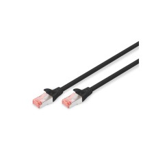 Патч-корд 3м, CAT 6 S-FTP, AWG 27/7, LSZH, black Digitus (DK-1644-030/BL)