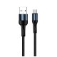 Дата кабель USB 2.0 AM to Micro 5P 1.0m nylon black ColorWay (CW-CBUM045-BK)