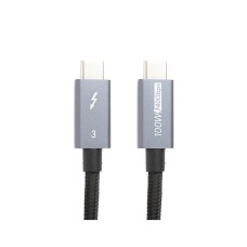 Дата кабель USB-C to USB-C 2.0m Thunderbolt 3 40Gbps, 100W, 20V/ 5A, 4K/ PowerPlant (CA913343)