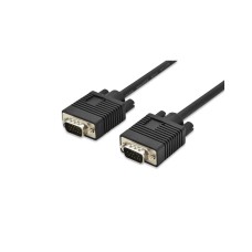 Кабель мультимедийный VGA 1.8 m, 2xferrite, black Digitus (AK-310103-018-S)