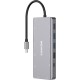 Порт-реплікатор Canyon DS-12, 13 in 1 USB-C hub, 2*HDMI, Gigabit Ethernet, VGA, 3*USB3.0, PD/100W, 3.5mm audio jack (CNS-TDS12)