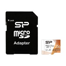 Карта памяти Silicon Power 256Gb microSDXC U3 A1 V30 Superior Color 100R/80W + adapter (SP256GBSTXDU3V20AB)