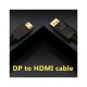 Кабель мультимедійний DisplayPort to HDMI 1.0m Prologix (PR-DP-HDMI-P-02-30-1m)