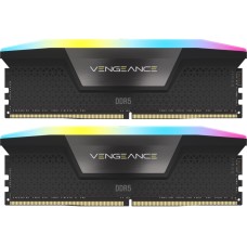 Модуль памяти для компьютера DDR5 64GB (2x32GB) 6000 MHz Vengeance RGB Black Corsair (CMH64GX5M2B6000C40)