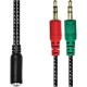 Переходник XoKo AC-007 2x3.5-мм jack(F) - 3.5-мм 4pin jack(M) (XOKO AC-007)