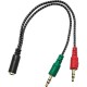 Перехідник XoKo AC-007 2x3.5-мм jack(F) - 3.5-мм 4pin jack(M) (XOKO AC-007)