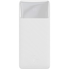 Батарея універсальна Baseus Bipow 30000mAh, 15W, USB-C/3A, 2*USB-A/3A(max.), +cable, white (PPBD050202)