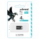 USB флеш накопитель Wibrand 4GB Hawk Black USB 2.0 (WI2.0/HA4M1B)