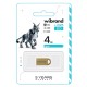 USB флеш накопитель Wibrand 4GB lynx Gold USB 2.0 (WI2.0/LY4M2G)