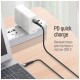 Дата кабель USB-C to USB-C 1.0m PD Fast Charging 65W 3А grey ColorWay (CW-CBPDCC040-GR)