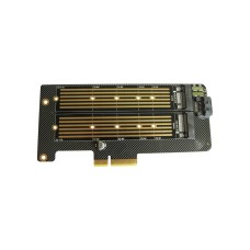 Контроллер Dynamode 2х M.2 NVMe M-Key /SATA B-key SSD to PCI-E 3.0 x4/ x8/ x16, (PCI-Ex4- 2xM.2 MB-key)