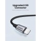 Дата кабель USB 2.0 AM to Lightning 2.0m US199 2.4A Black Ugreen (60158)