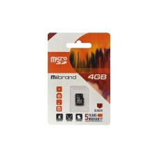 Карта памяти Mibrand 4GB microSDHC class 6 Без адаптера (MICDC6/4GB)