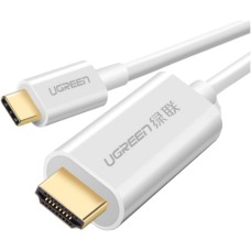 Кабель мультимедийный USB-C to HDMI 1.5m ABS Case MM121 white Ugreen (30841)