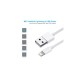 Дата кабель USB 2.0 AM to Lightning 1.2m 2.1A MFI White Choetech (IP0026-WH)