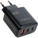 Зарядное устройство Vinga GaN 65W PD+QC 2C1A ports Wall Charger (VCPCHCCA65B)