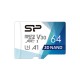 Карта памяти Silicon Power 64Gb microSDXC U3 A1 V30 Superior Color 100R/80W + adapter (SP064GBSTXDU3V20AB)