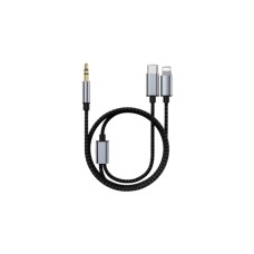 Кабель мультимедийный MH-232 AUX 3.5mm - USB Type-C - Lightning XoKo (XK-MH-232)