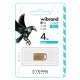 USB флеш накопитель Wibrand 4GB Hawk Gold USB 2.0 (WI2.0/HA4M1G)