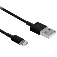 Дата кабель USB 2.0 AM to Lightning 1.0m Black Drobak (215340)