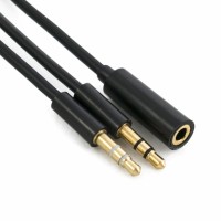 Кабель мультимедийный Jack 3.5mm to 2xJack 3.5 F Extradigital (KBA1646)