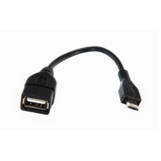 Дата кабель OTG USB 2.0 AF to Micro 5P 0.1m Vinga (CB010BK)