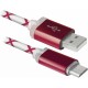 Дата кабель USB08-03LT USB - Micro USB, RedLED backlight, 1m Defender (87556)