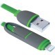 Дата кабель USB10-03BP USB - Micro USB/Lightning, green, 1m Defender (87489)