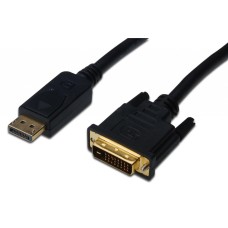 Кабель мультимедийный Display Port to DVI 24+1pin, 2.0m Assmann (AK-340306-020-S)