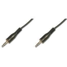 Кабель мультимедийный Jack 3.5mm M/Jack 3.5mm M 1.5m Digitus (AK-510100-015-S)