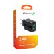 Зарядний пристрій Grand-X 5V 2,4A USB Black (CH-15B)