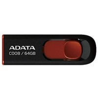 USB флеш накопитель ADATA 64GB C008 Black+Red USB 2.0 (AC008-64G-RKD)