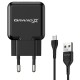 Зарядний пристрій Grand-X CH-03UMB (5V/2,1A + DC cable Micro USB) Black (CH-03UMB)