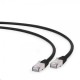 Патч-корд 0.25м S/FTP Cat 6A CU LSZH black Cablexpert (PP6A-LSZHCU-BK-0.25M)