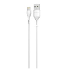 Дата кабель USB 2.0 AM to Lightning 1.0m Cu, 2.1А White Grand-X (PL01W)