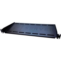 Полка 19" Eserver 1U глуб. 200мм, цвет черный (PK-1U-200-B)