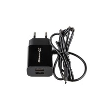 Зарядний пристрій Grand-X 5V 2,1A 2USB + micro USB Black (CH-35B)