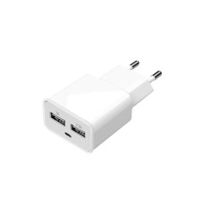 Зарядное устройство Florence 2*USB, 2.0A + cable Lightning white (FW-2U020W-L)