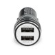 Зарядний пристрій Vinga Dual USB Car Charger aluminium black (VRCCH03BK)