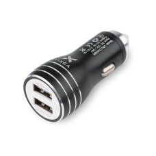 Зарядний пристрій Vinga Dual USB Car Charger aluminium black (VRCCH03BK)