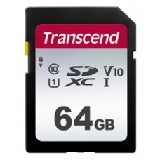 Карта памяти Transcend 64GB SDXC class 10 UHS-I U3 V10 (TS64GSDC300S)